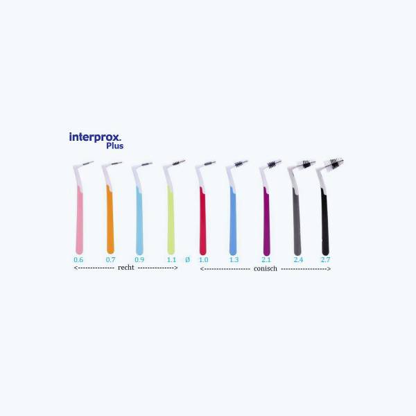 Interprox Plus Ragers | Mini Conical | 2 - 4mm | Rood | 6 stuks - Afbeelding 2